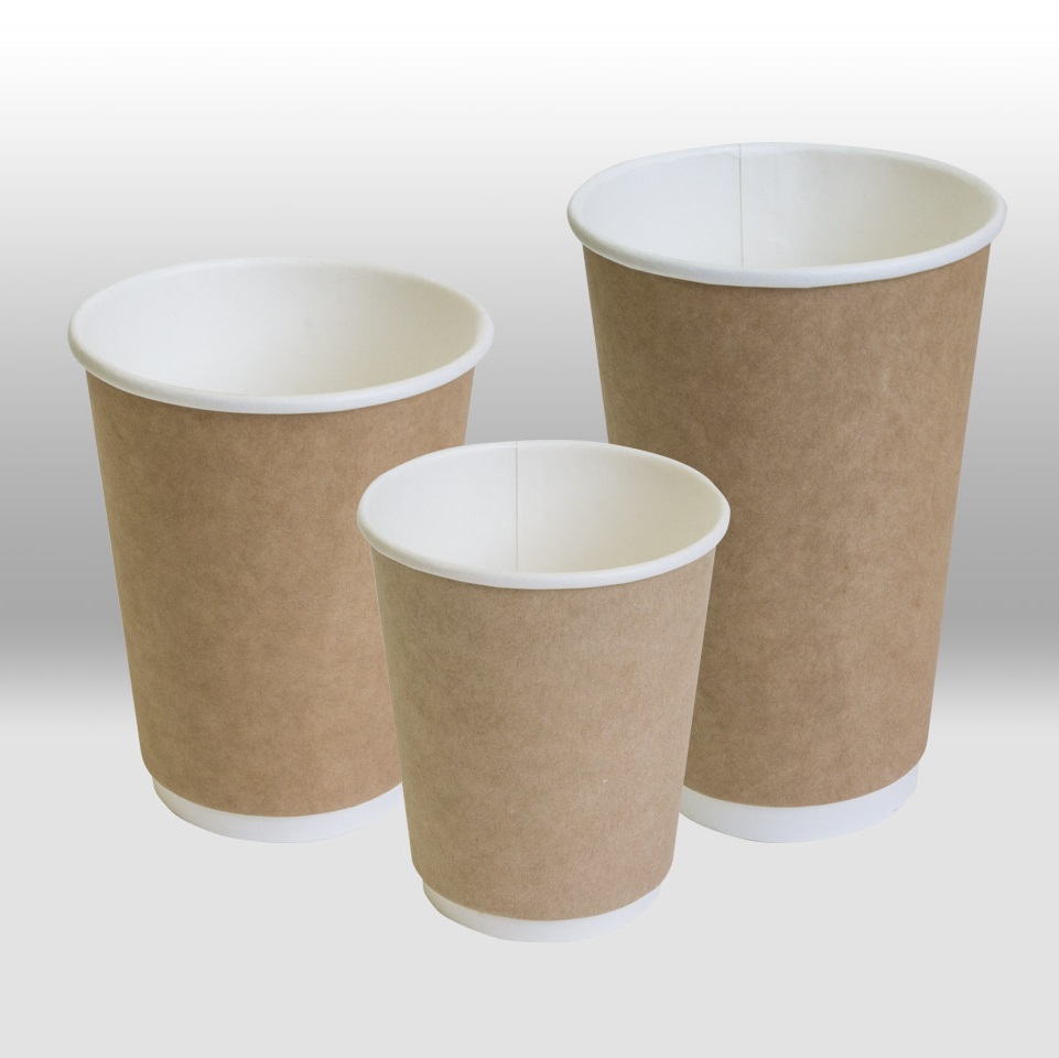 Kraft Double Wall paper cup for hot Beverages ThermoCup by Papperskopp